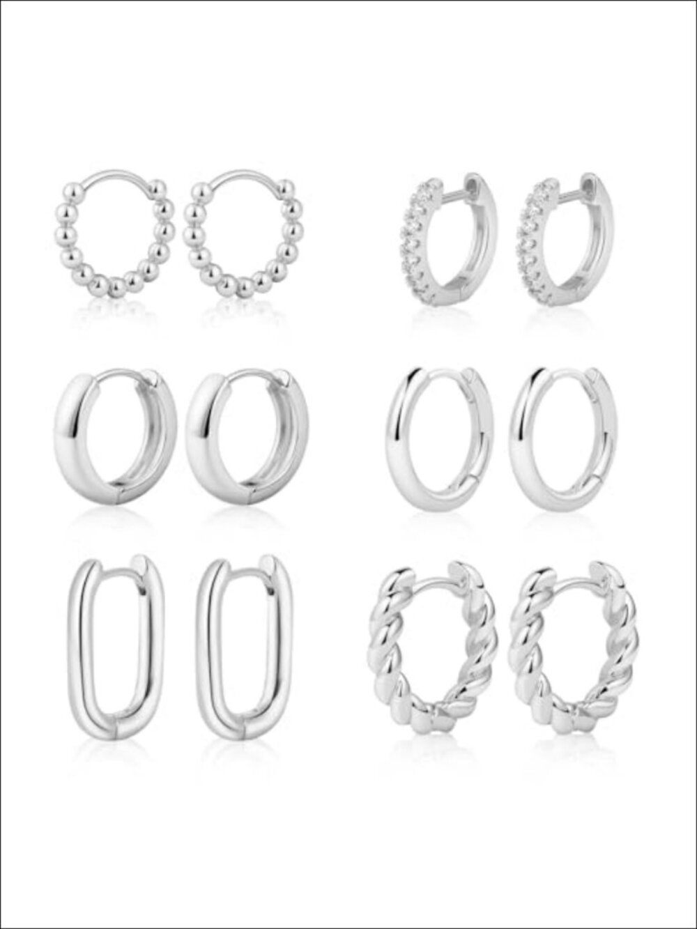 14K Gold Plated Chunky Hoop Earrings Set Twisted Huggie Hypoallergenic